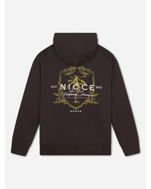 Nicce London Gray Cresta Hoodie & Shorts Set for men