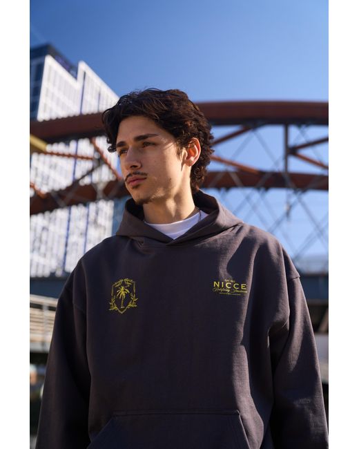 Nicce London Blue Cresta Hoodie & Jogger Set for men