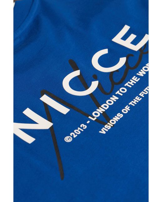 Nicce London Blue World Essentials T-Shirt for men