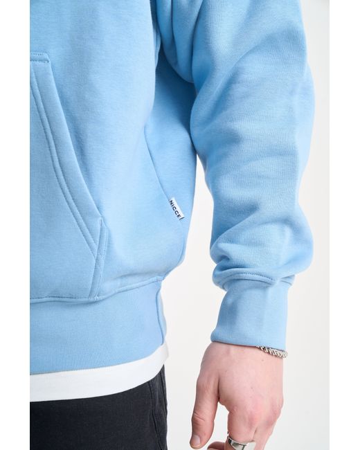 Nicce London Blue Mercury Outline Hoodie for men