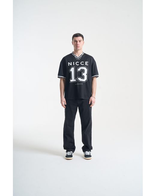 Nicce London Black Pitched Football Shirt for men
