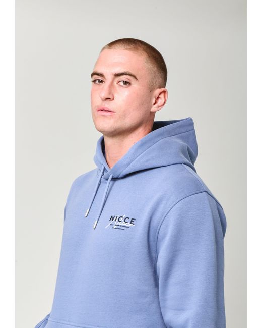 Nicce London Blue World Essentials Hoodie for men
