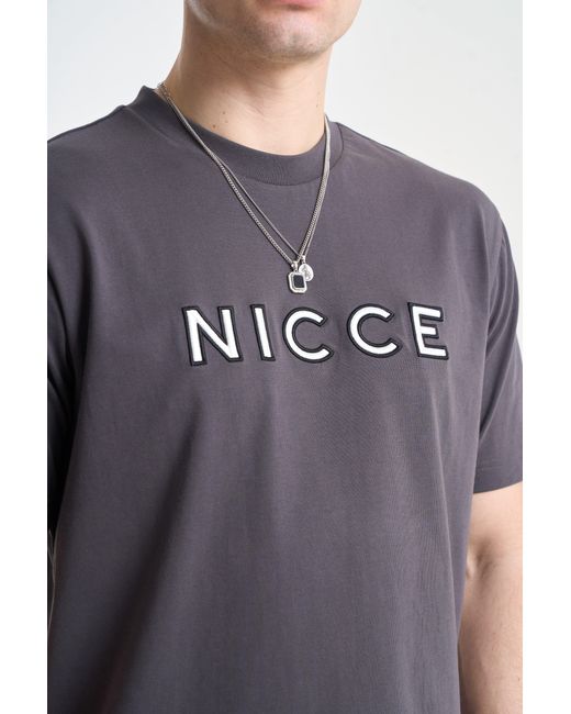 Nicce London Gray Mercury Outline T-Shirt for men