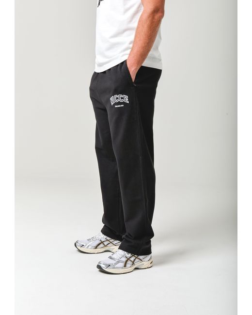 Nicce London Black Elevate Open Hem Joggers for men