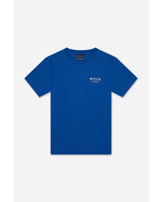 Nicce London Blue World Essentials T-Shirt for men