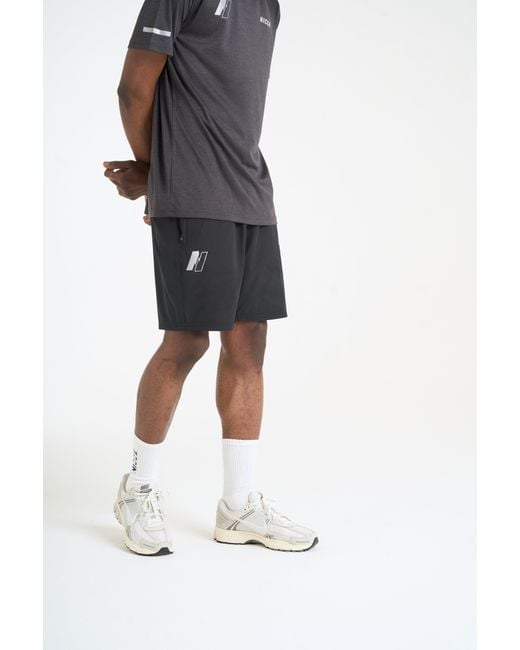 Nicce London Black Petelo Running Shorts for men