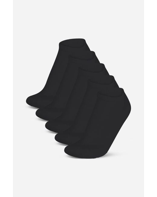 Nicce London Black 5 Pack Trainer-Liner Welles Socks for men