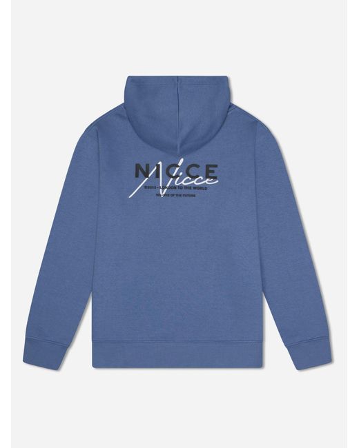 Nicce London Blue World Essentials Hoodie for men
