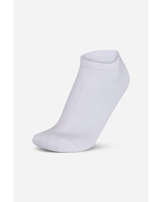 Nicce London White 5 Pack Trainer-Liner Annis Socks for men