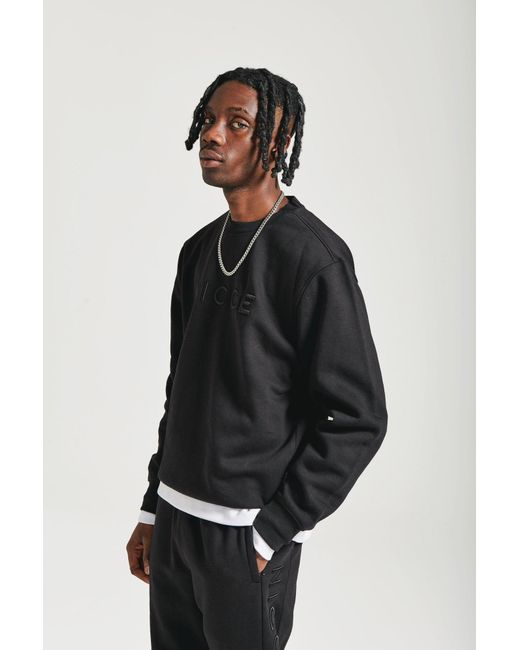 NICCE Multipacks Black Nicce Mercury Sweat & Jogger Tracksuit Set for men