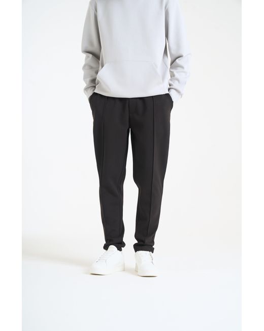 Nicce London Black Luxe Piping Jogger for men