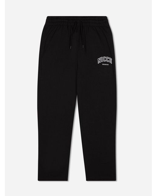 Nicce London Black Elevate Open Hem Joggers for men