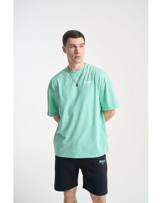 Nicce London Blue Comet T-Shirt & Shorts Set for men