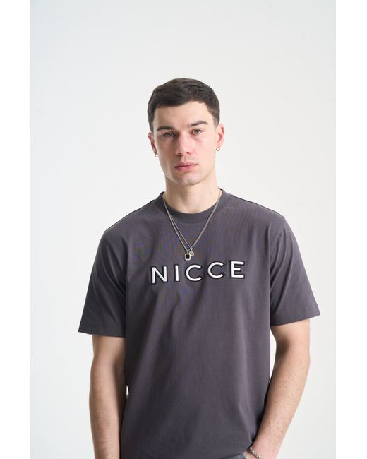 Nicce London Gray Mercury Outline T-Shirt for men