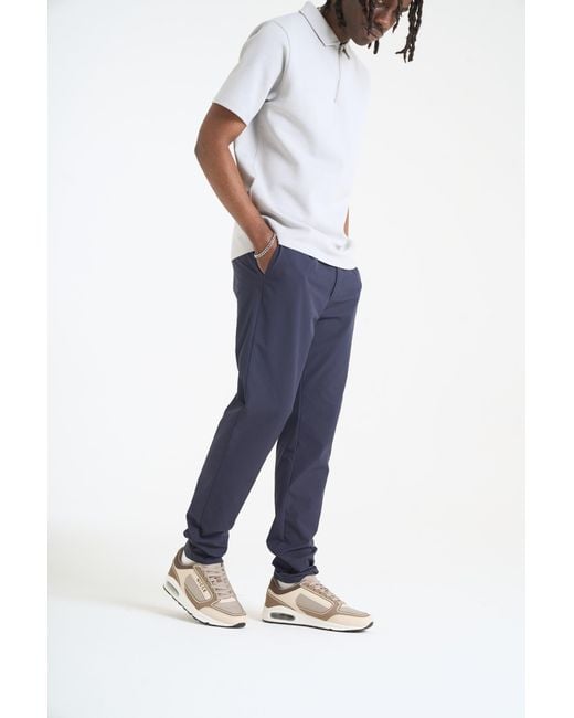 Nicce London Blue Luxe Tech Stretch Chino for men