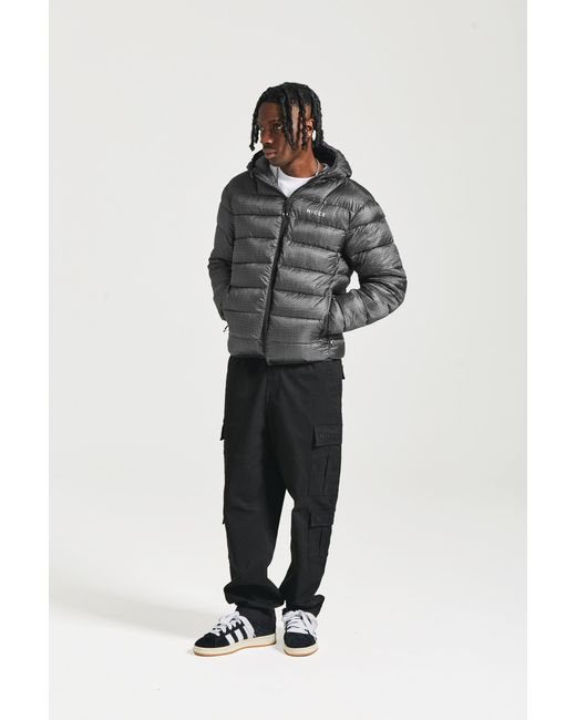 Nicce London Gray Repeater Jacket for men