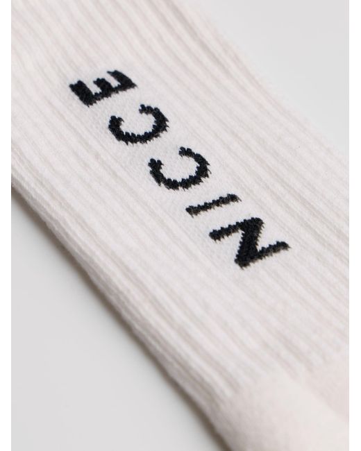 Nicce London White Menlo 3 Pack Crew Socks for men