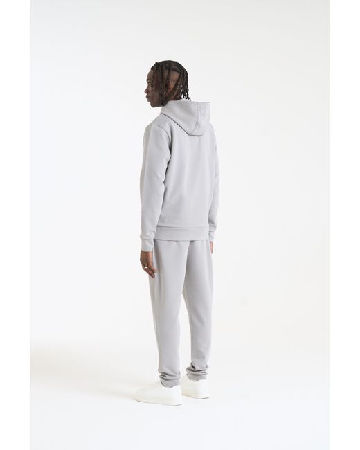 Nicce London Gray Luxe Full Zip Hoodie for men
