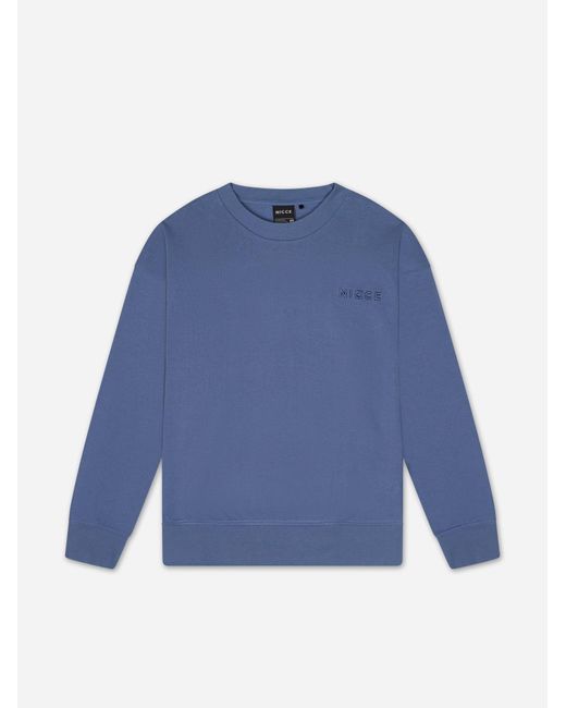 Nicce London Blue Script Essential Crew & Joggers Set for men