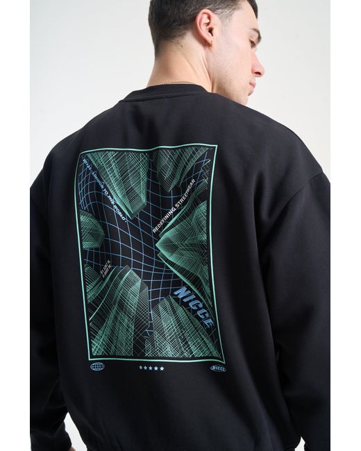 Nicce London Blue Comet Sweatshirt & Joggers Set for men