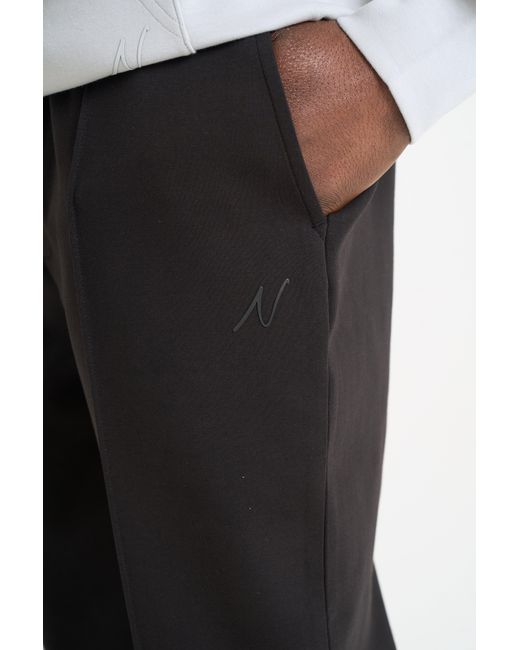 Nicce London Black Luxe Piping Jogger for men
