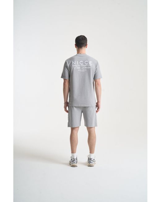 Nicce London White Cera T-Shirt & Shorts Set for men