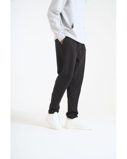 Nicce London Black Luxe Piping Jogger for men