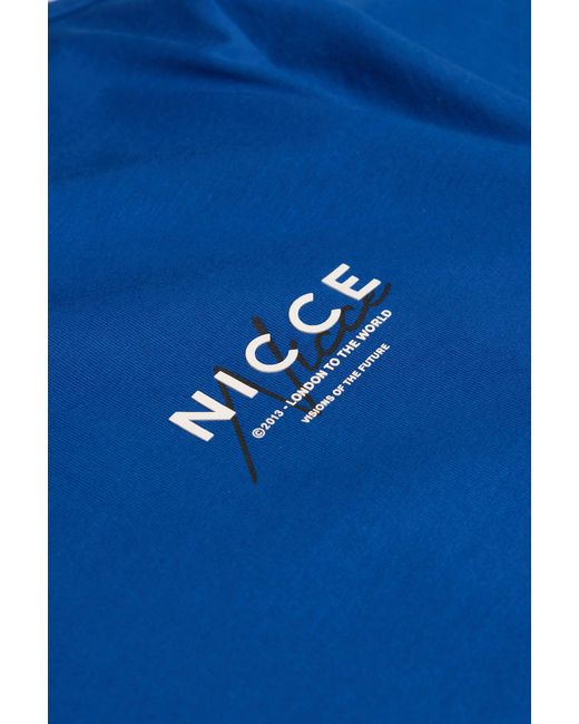 Nicce London Blue World Essentials T-Shirt for men