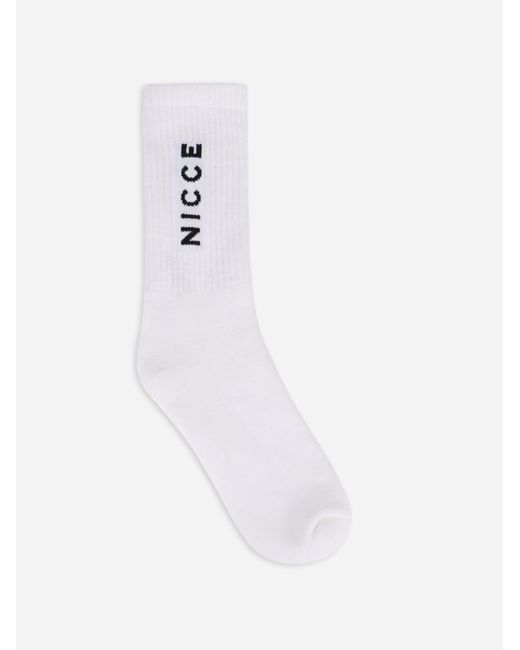 Nicce London White Menlo 3 Pack Crew Socks for men