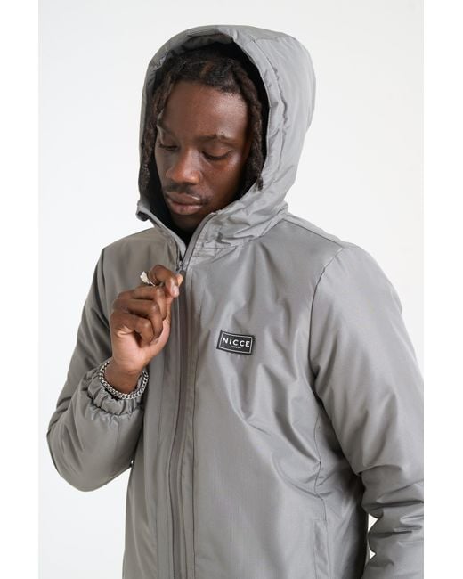 Nicce London Gray Turnstile Jacket for men