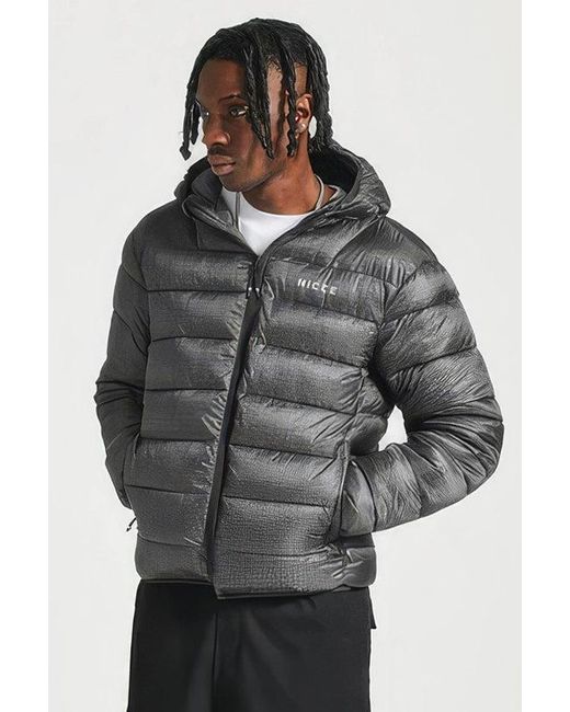 Nicce London Gray Repeater Jacket for men