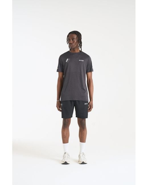 Nicce London Black Petelo Running Shorts for men