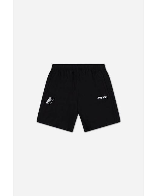 Nicce London Black Petelo Running Shorts for men