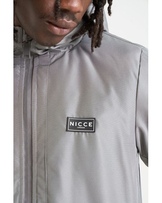 Nicce London Gray Turnstile Jacket for men