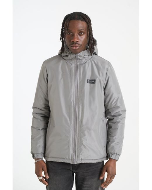 Nicce London Gray Turnstile Jacket for men