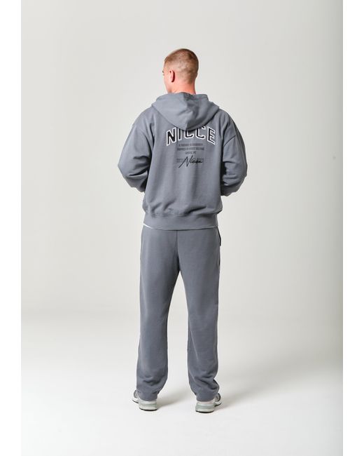 Nicce London Blue Elevate Zip Thru Hoodie for men
