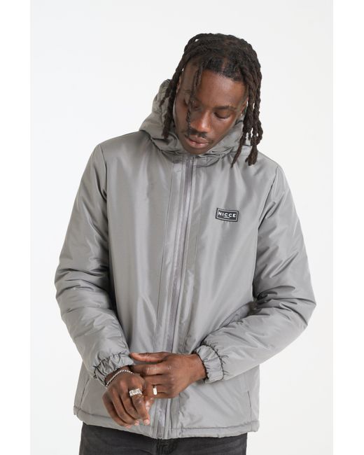 Nicce London Gray Turnstile Jacket for men