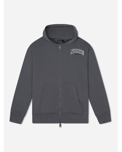 Nicce London Blue Elevate Zip Thru Hoodie for men