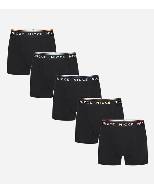 NICCE Multipacks Black Nicce 5 Pack Boxers Foxell for men