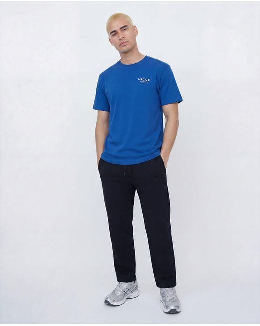 Nicce London Blue World Essentials T-Shirt for men