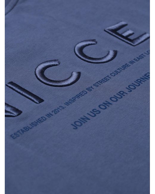Nicce London Blue Script Essential Crew & Joggers Set for men