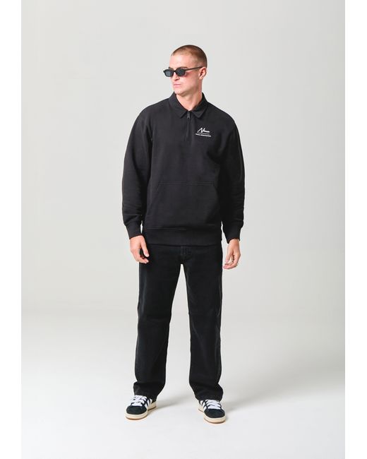 Nicce London Black Exalt 1/4 Zip Sweat for men