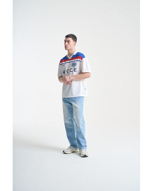 Nicce London White Midfield Football Shirt for men