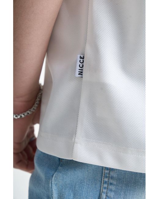 Nicce London White Midfield Football Shirt for men