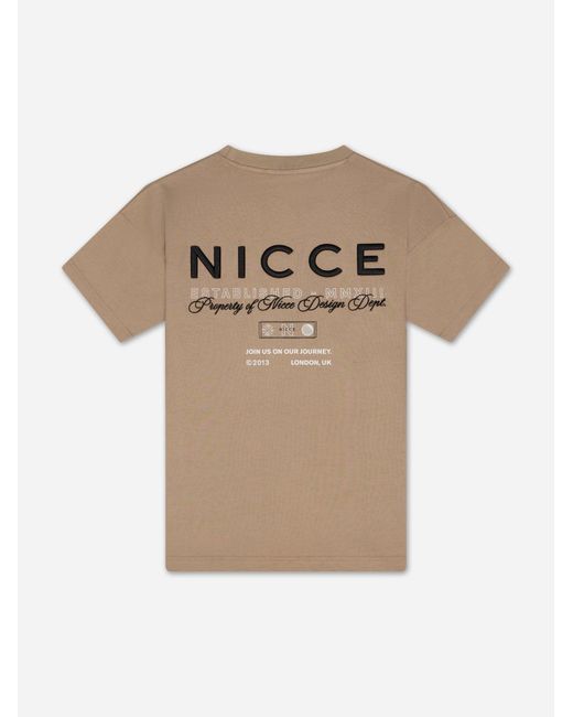 Nicce London Natural Meridian T-Shirt for men