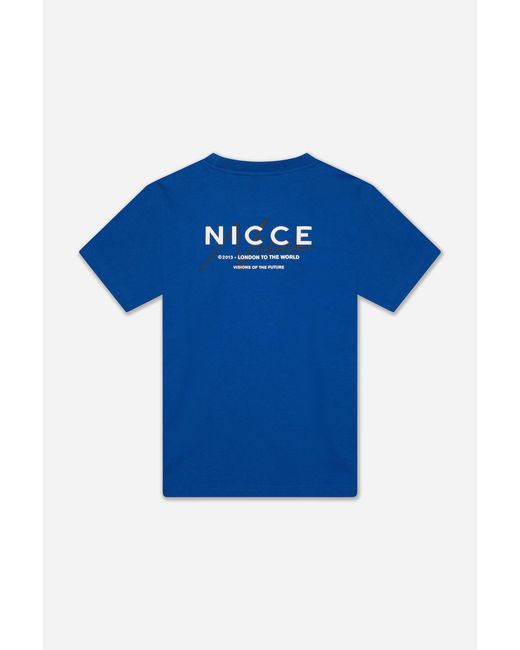 Nicce London Blue World Essentials T-Shirt for men