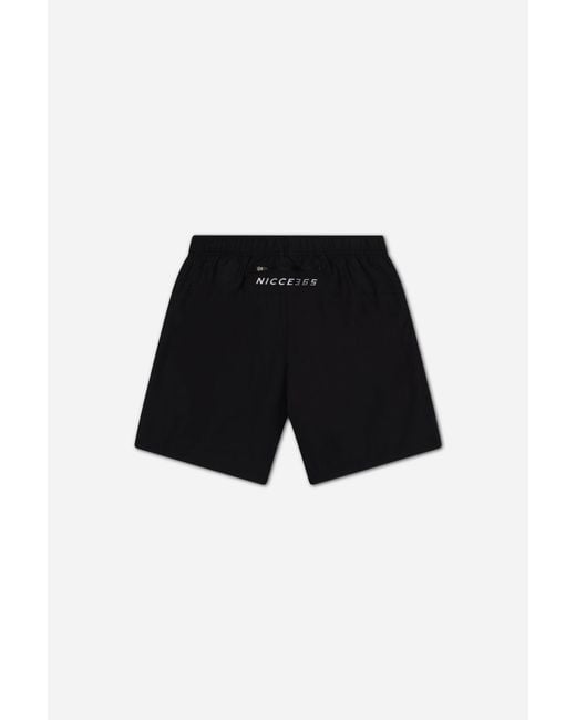 Nicce London Black Petelo Running Shorts for men