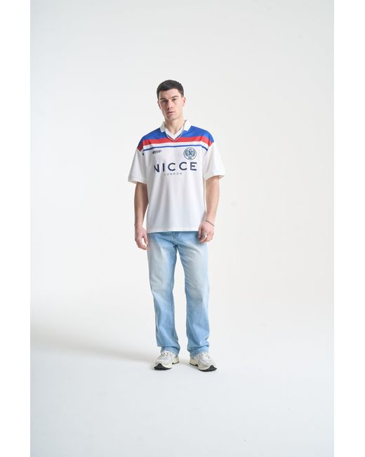 Nicce London White Midfield Football Shirt for men