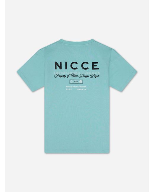 Nicce London Blue Meridian T-Shirt for men