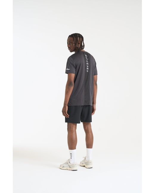Nicce London Black Petelo Running Shorts for men